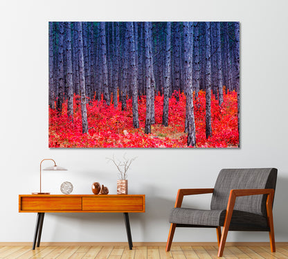 Autumn Birch Forest Canvas Print-Canvas Print-CetArt-1 Panel-24x16 inches-CetArt