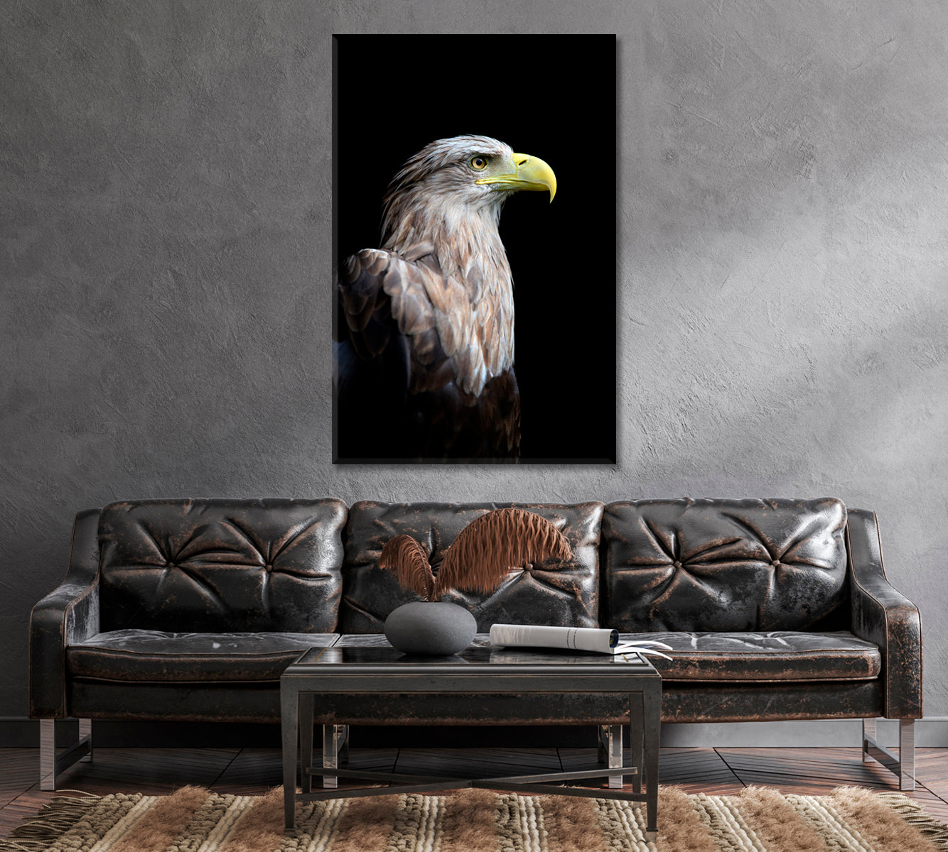 Eagle Close Up Canvas Print-Canvas Print-CetArt-1 panel-16x24 inches-CetArt