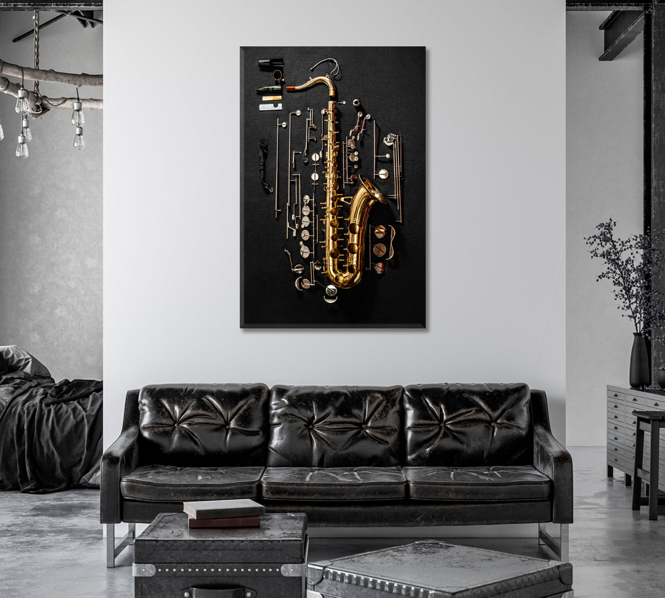 Tenor Saxophone Canvas Print-Canvas Print-CetArt-1 panel-16x24 inches-CetArt