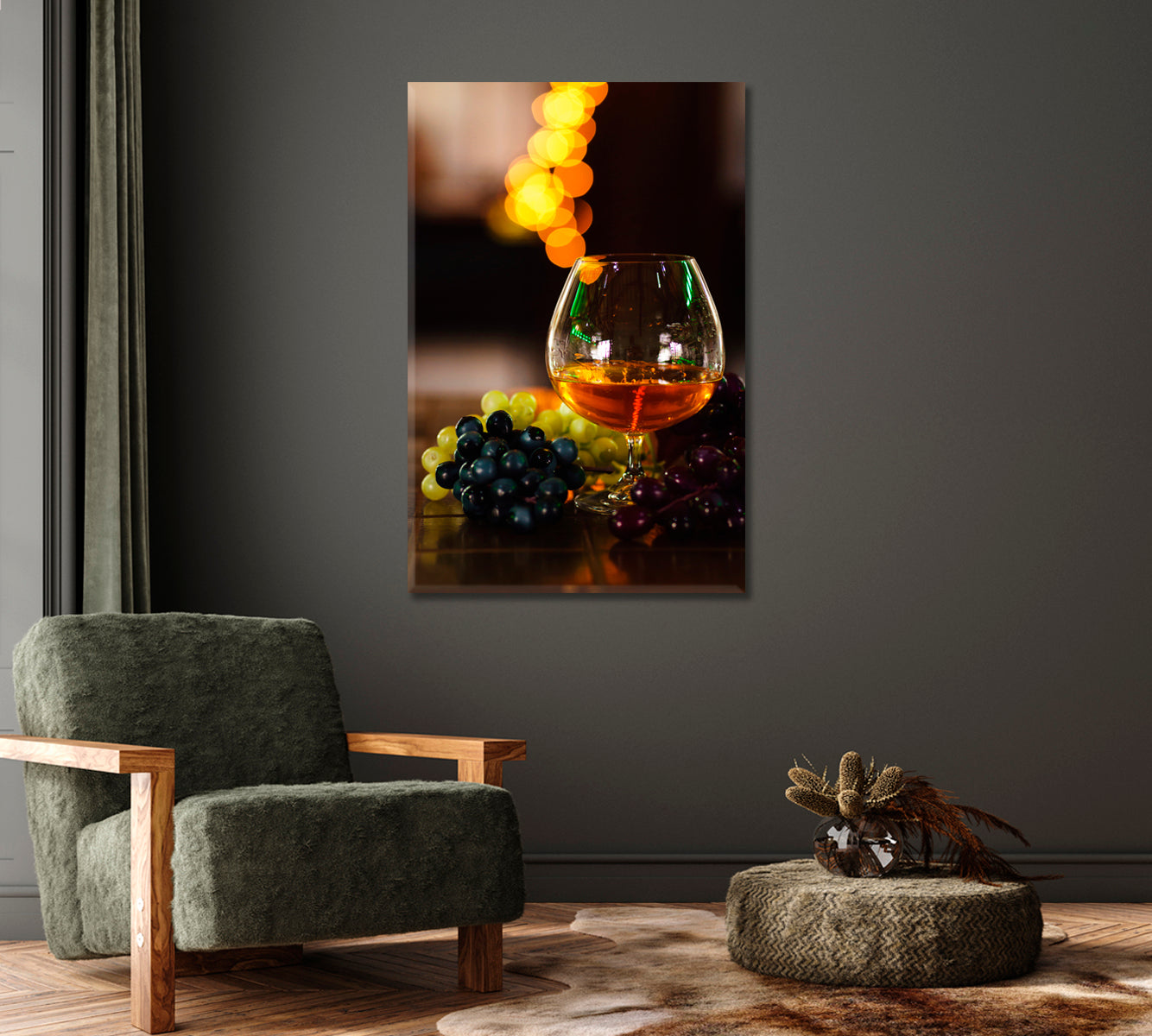 Still Life Glass of French Cognac Brandy Canvas Print-Canvas Print-CetArt-1 panel-16x24 inches-CetArt