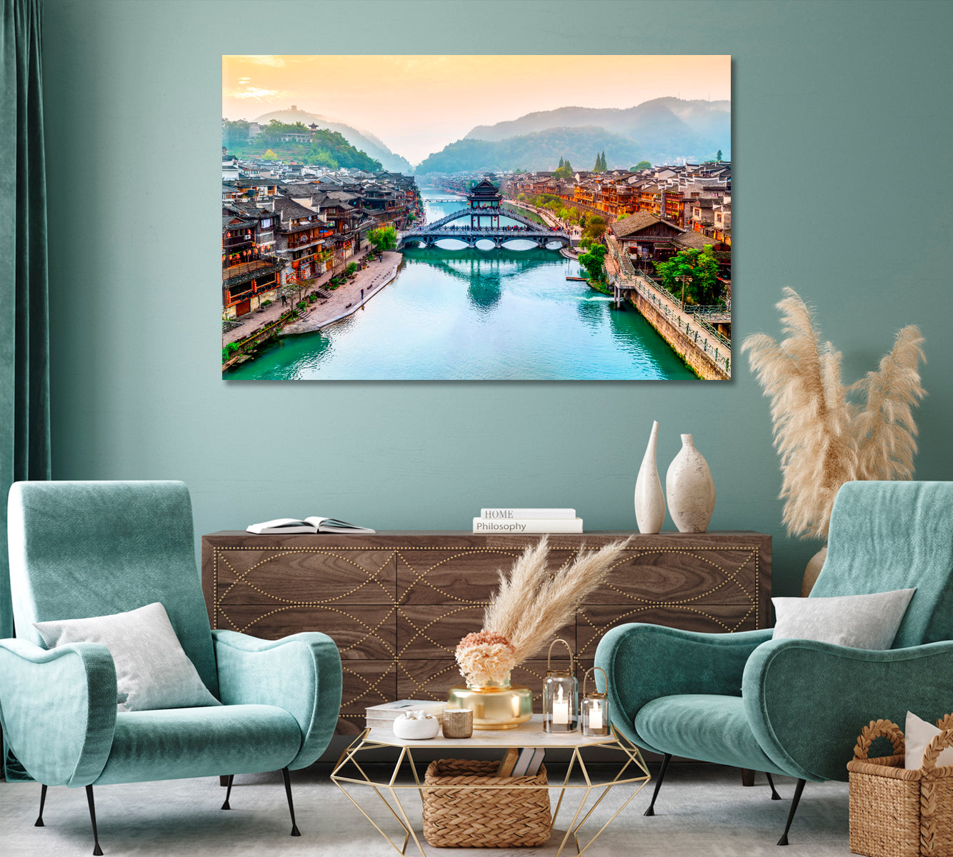 Phoenix Town Hunan China Canvas Print-Canvas Print-CetArt-1 Panel-24x16 inches-CetArt