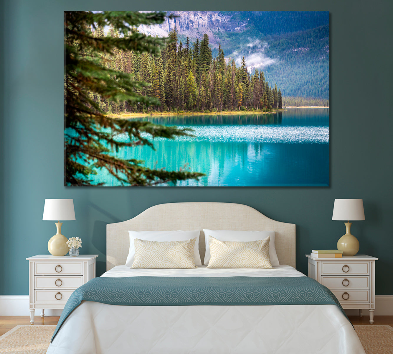 Emerald Lake in Yoho National Park BC Canada Canvas Print-Canvas Print-CetArt-1 Panel-24x16 inches-CetArt