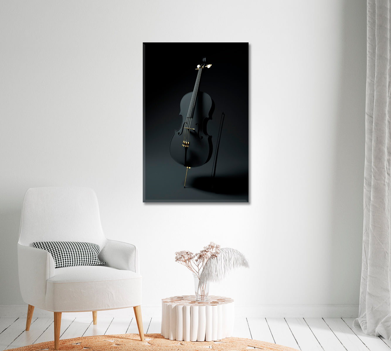 Black Violin Canvas Print-Canvas Print-CetArt-1 panel-16x24 inches-CetArt