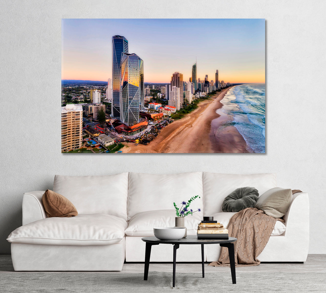 Modern Urban High Rise Towers on Australian Gold Coast Canvas Print-Canvas Print-CetArt-1 Panel-24x16 inches-CetArt