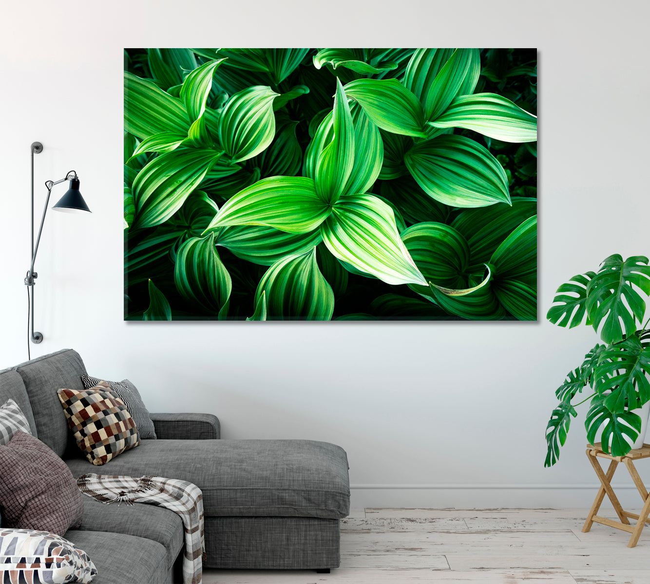 Leaves of Green Plants Canvas Print-Canvas Print-CetArt-1 Panel-24x16 inches-CetArt