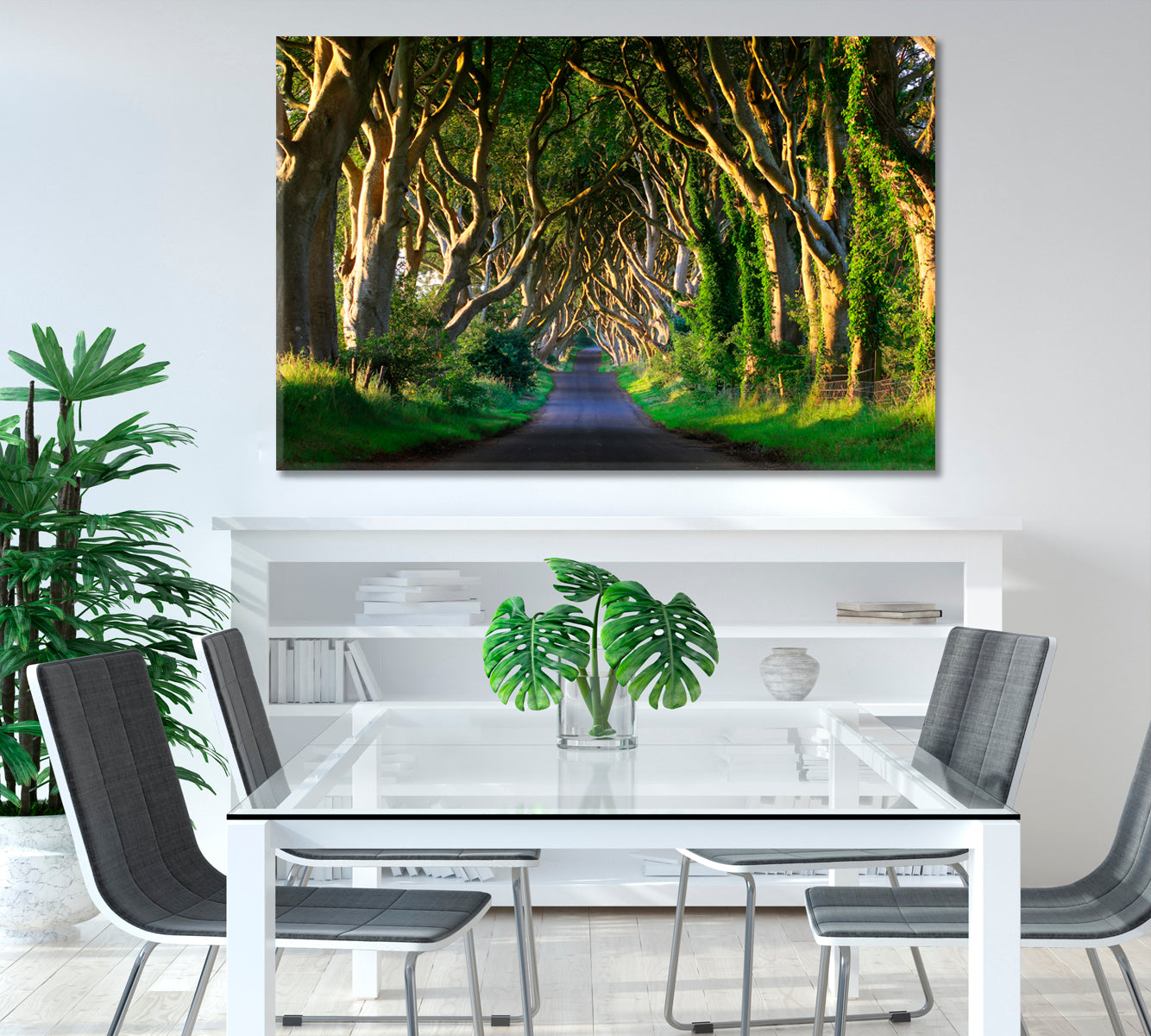 Dark Hedges Northern Ireland Canvas Print-Canvas Print-CetArt-1 Panel-24x16 inches-CetArt