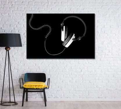 Headphones Canvas Print-Canvas Print-CetArt-1 Panel-24x16 inches-CetArt