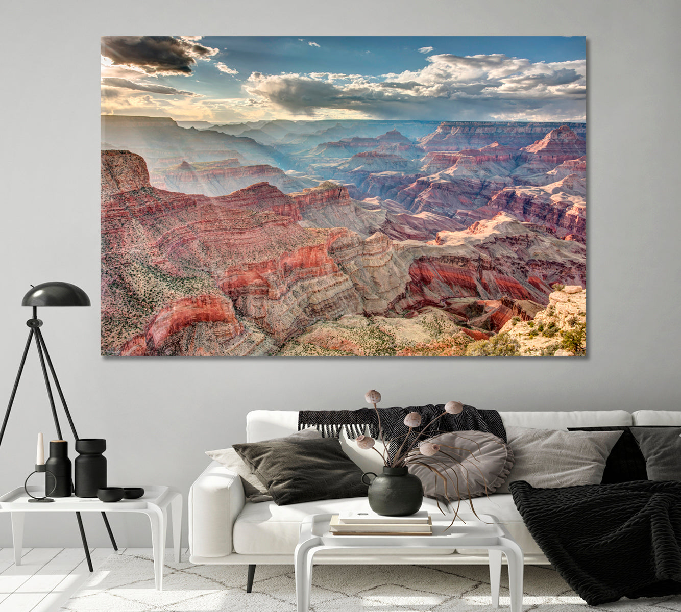 Sunbeams in the Grand Canyon USA Canvas Print-Canvas Print-CetArt-1 Panel-24x16 inches-CetArt