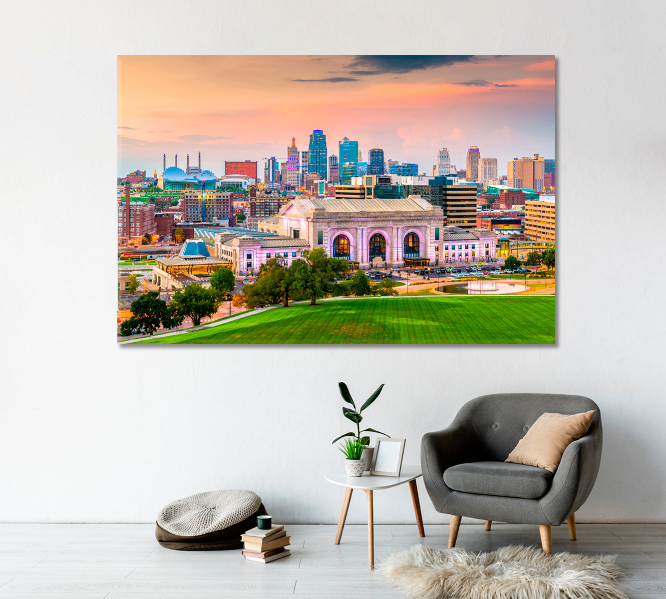 Kansas City United States Canvas Print-Canvas Print-CetArt-1 Panel-24x16 inches-CetArt