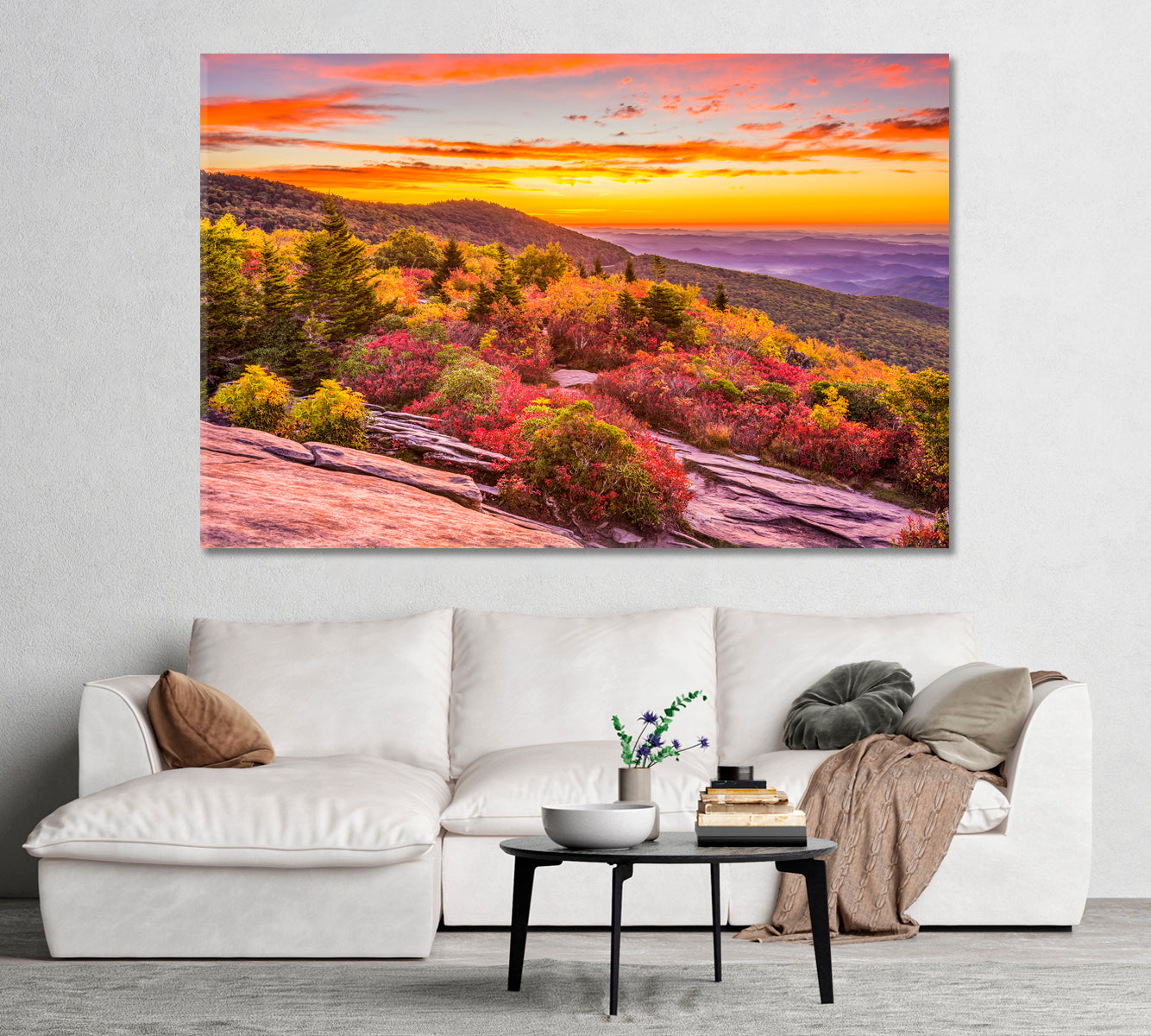 Grandpa Mountain in Autumn USA Canvas Print-Canvas Print-CetArt-1 Panel-24x16 inches-CetArt