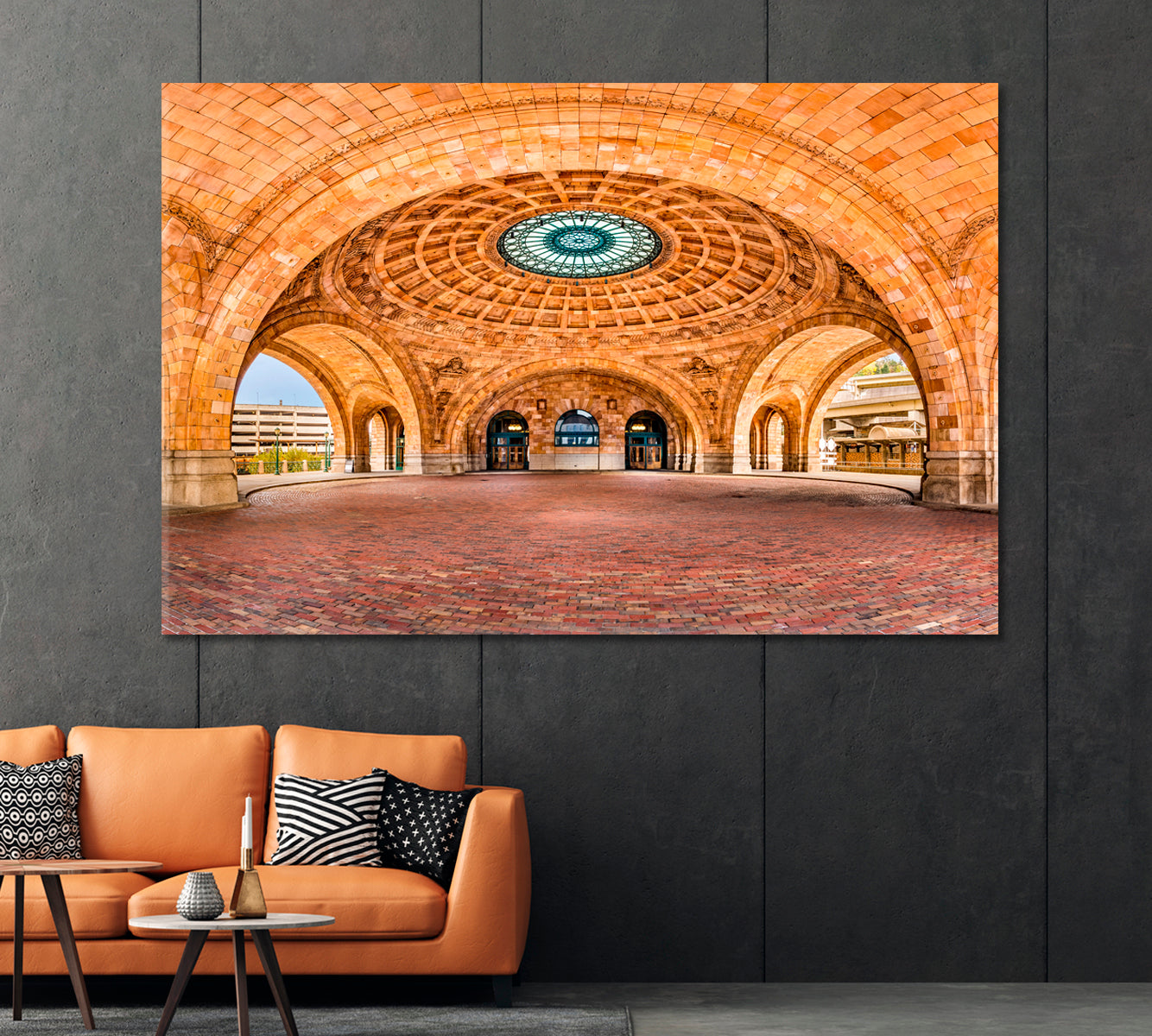 Historic Pittsburgh Train Station USA Canvas Print-Canvas Print-CetArt-1 Panel-24x16 inches-CetArt