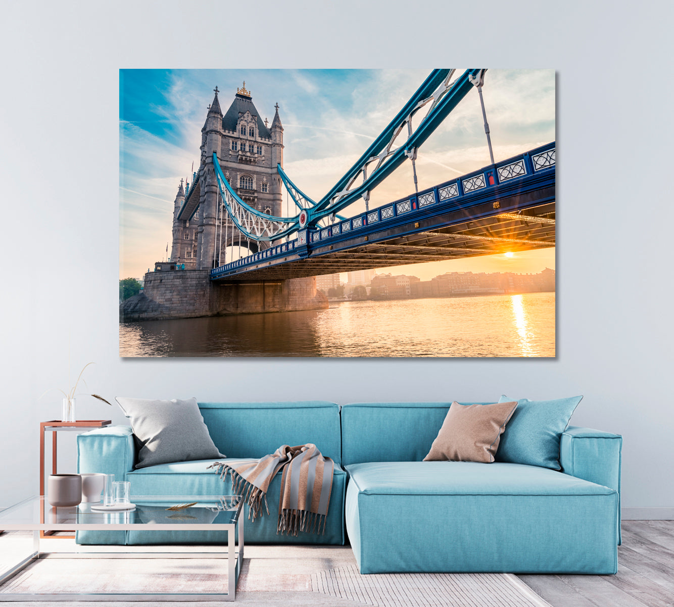 Tower Bridge in Solar Flare UK Canvas Print-Canvas Print-CetArt-1 Panel-24x16 inches-CetArt