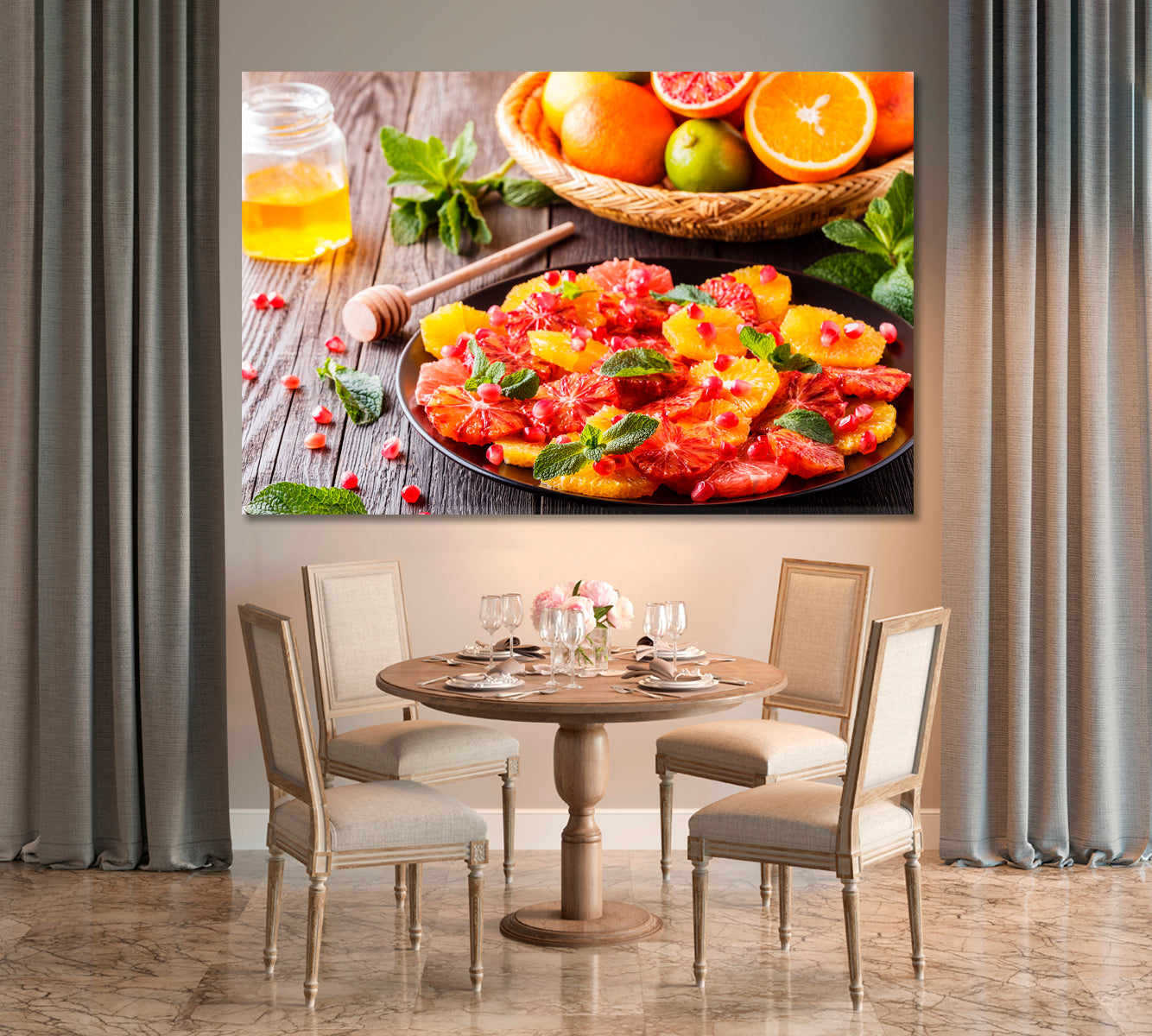 Grapefruit and Oranges Canvas Print-Canvas Print-CetArt-1 Panel-24x16 inches-CetArt