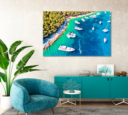 Yachting Cove on Pakleni Otoci Islands Croatia Canvas Print-Canvas Print-CetArt-1 Panel-24x16 inches-CetArt