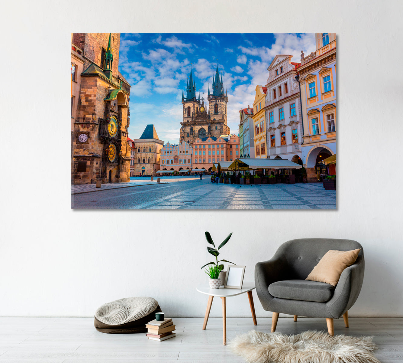 Old Town Square Prague Czech Republic Canvas Print-Canvas Print-CetArt-1 Panel-24x16 inches-CetArt