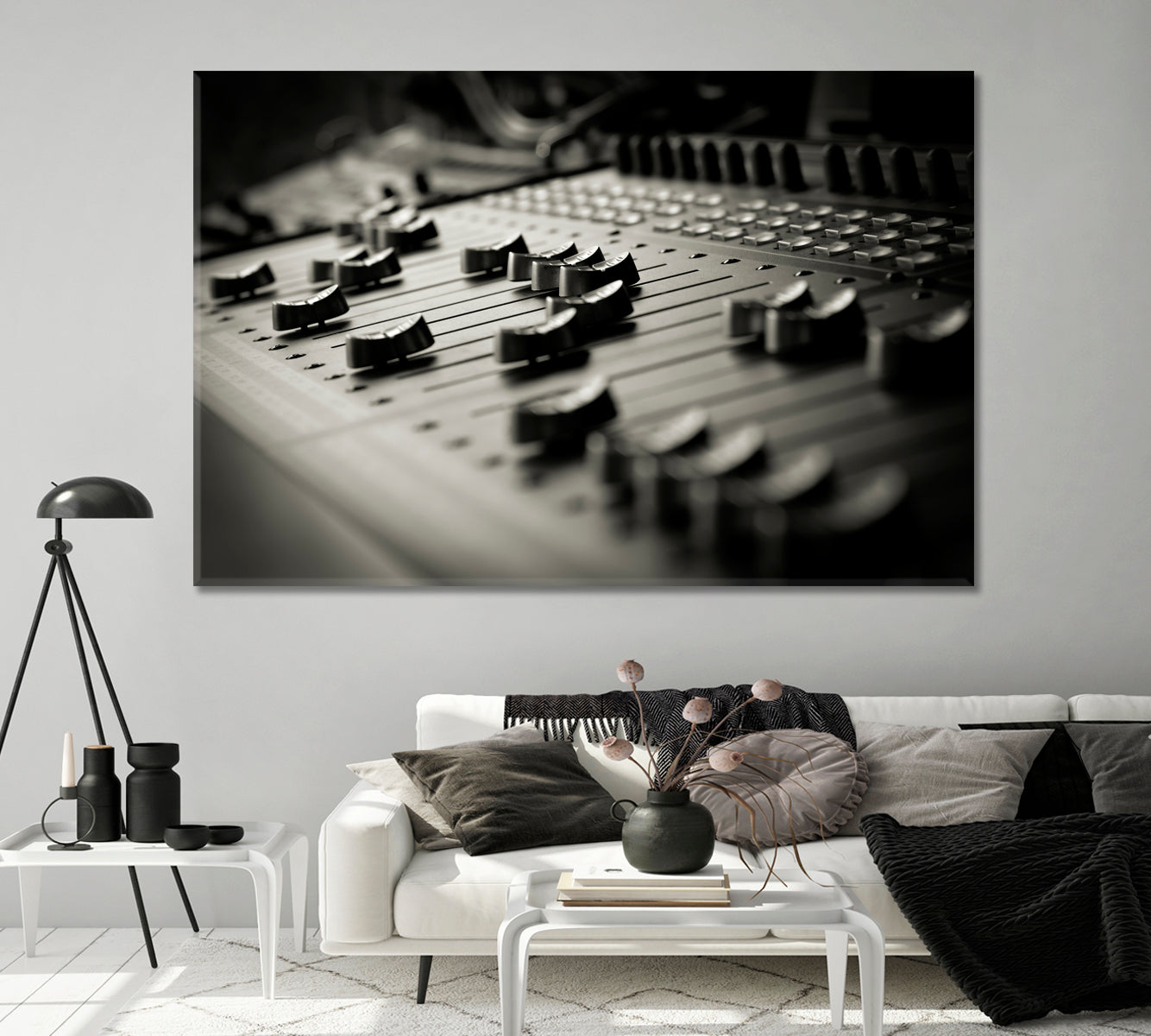 Professional Audio Mixing Console Canvas Print-Canvas Print-CetArt-1 Panel-24x16 inches-CetArt