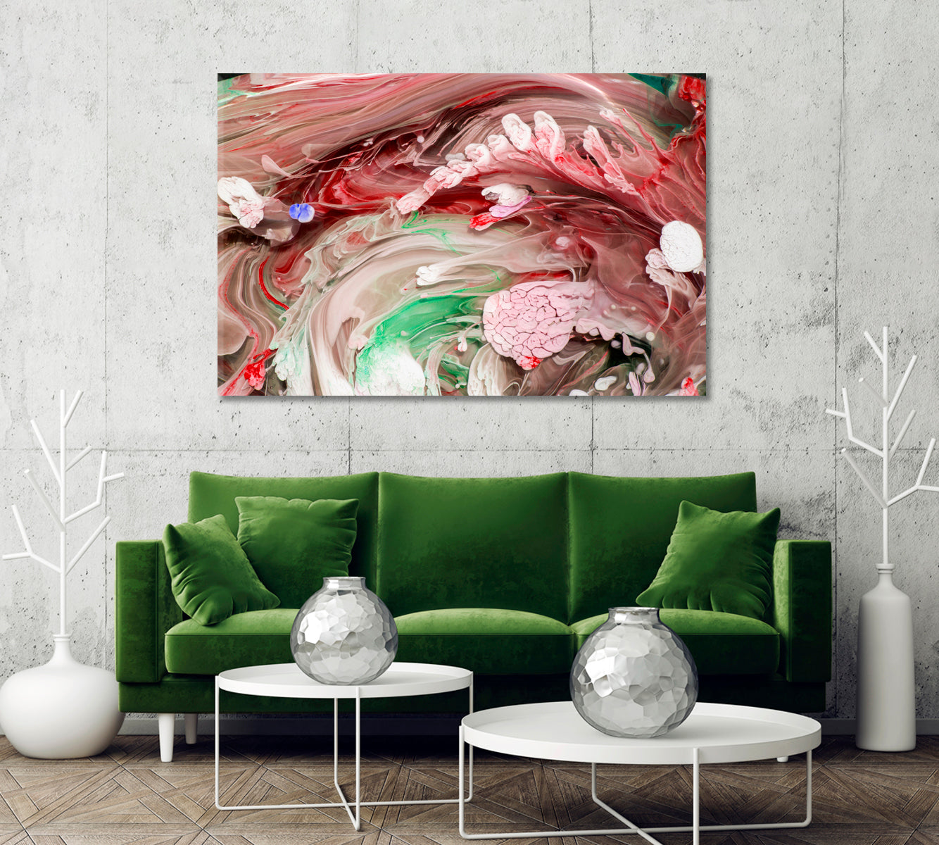 Mixed Liquid Paints Petri Art Canvas Print-Canvas Print-CetArt-1 Panel-24x16 inches-CetArt