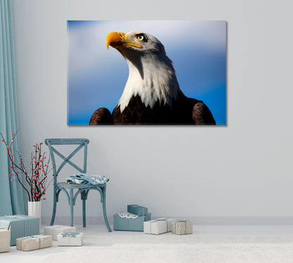 Powerful American Bald Eagle Canvas Print-Canvas Print-CetArt-1 Panel-24x16 inches-CetArt