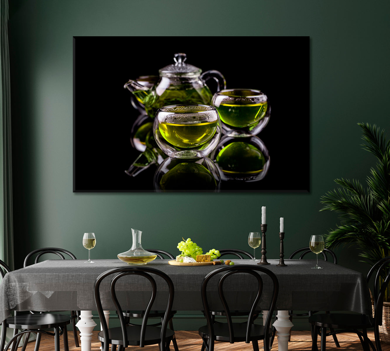 Fresh Green Tea Canvas Print-Canvas Print-CetArt-1 Panel-24x16 inches-CetArt