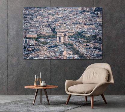 Arc de Triomphe in Paris Canvas Print-Canvas Print-CetArt-1 Panel-24x16 inches-CetArt