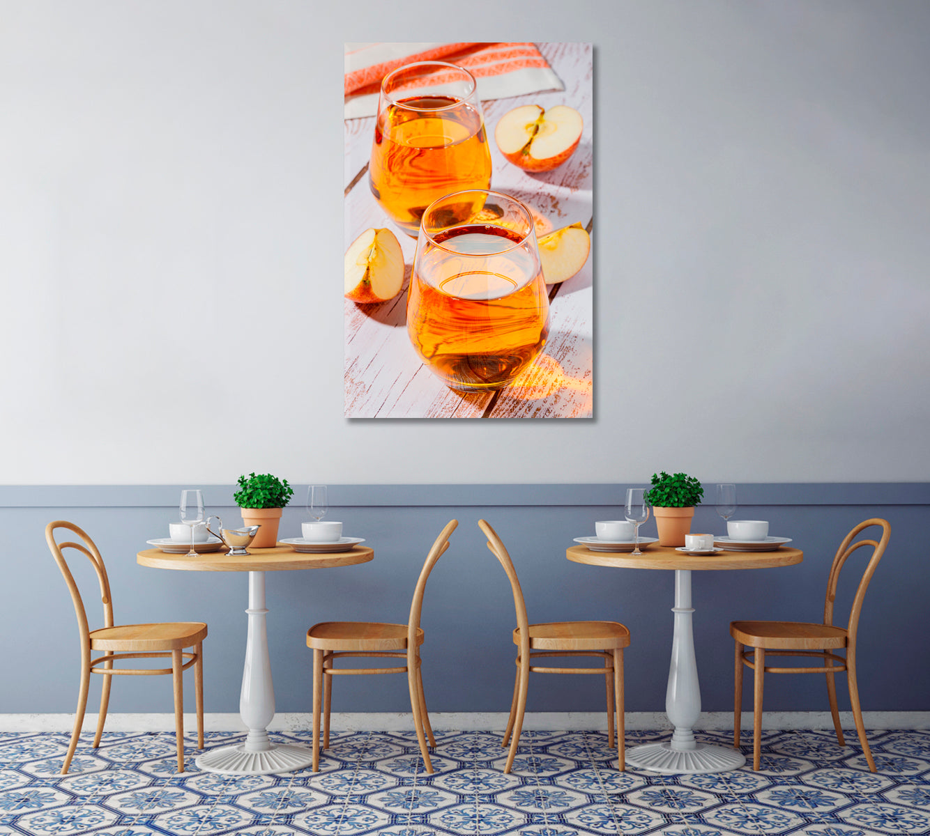 Glass of Apple Juice Canvas Print-Canvas Print-CetArt-1 panel-16x24 inches-CetArt