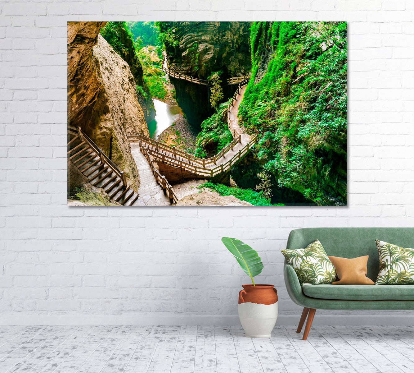 Wulong Karst China Canvas Print-Canvas Print-CetArt-1 Panel-24x16 inches-CetArt