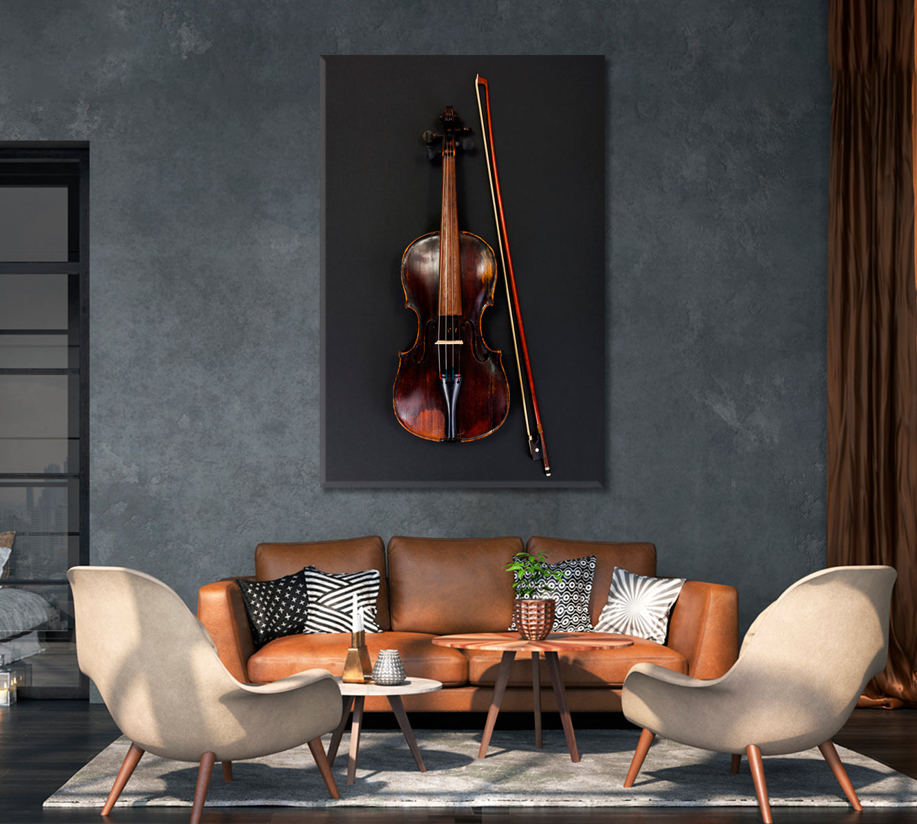 Classical Violin Canvas Print-Canvas Print-CetArt-1 panel-16x24 inches-CetArt