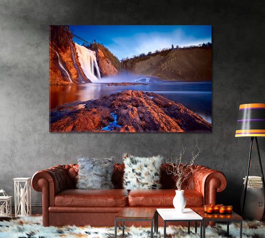 Montmorency Falls Canada Canvas Print-Canvas Print-CetArt-1 Panel-24x16 inches-CetArt