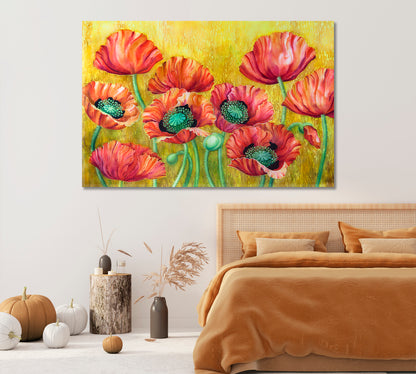 Poppy Canvas Print-Canvas Print-CetArt-1 Panel-24x16 inches-CetArt