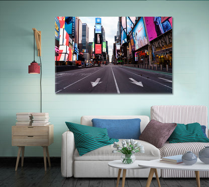 Time Square New York Canvas Print-Canvas Print-CetArt-1 Panel-24x16 inches-CetArt