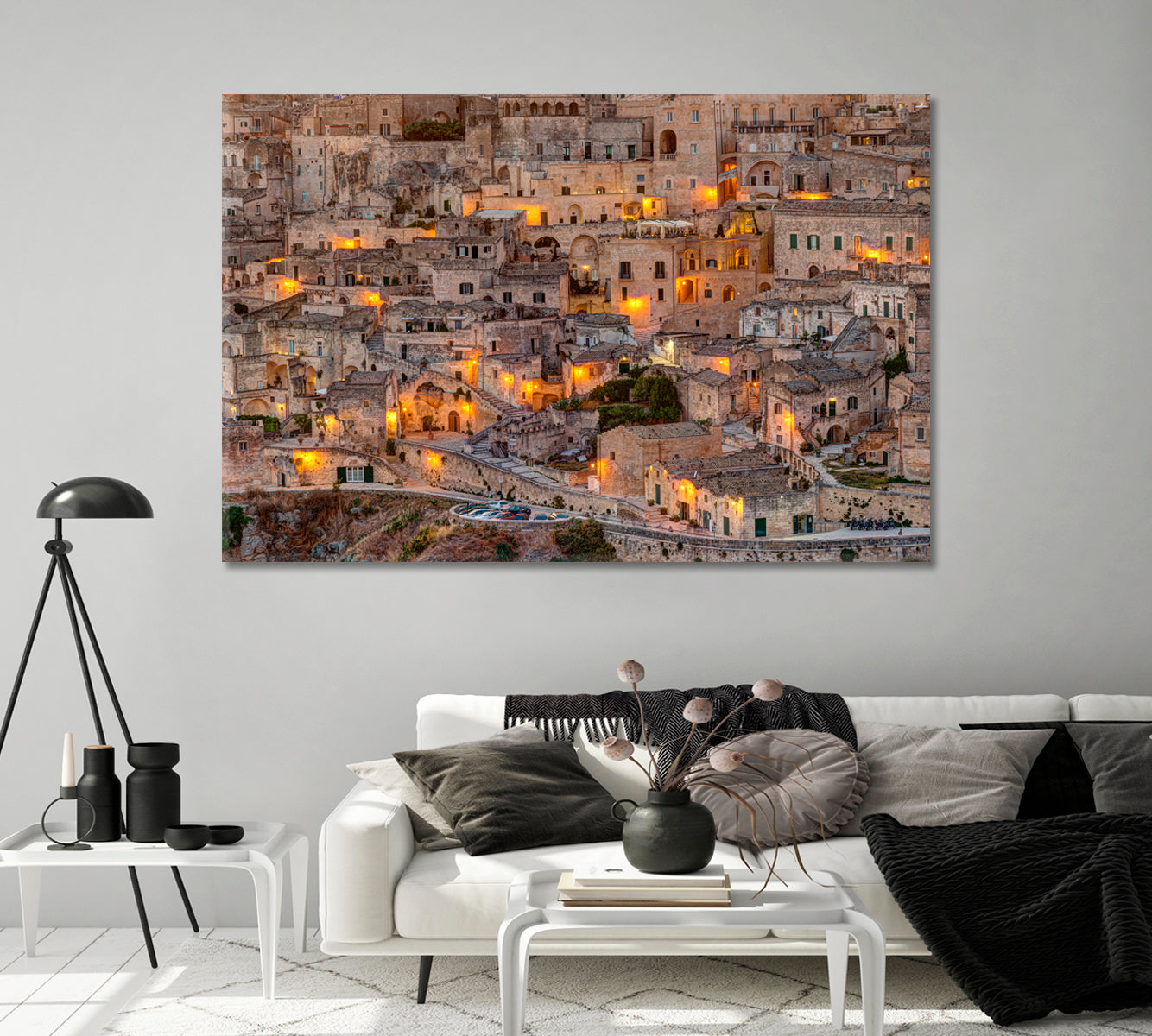 Old Town of Matera Italy Canvas Print-Canvas Print-CetArt-1 Panel-24x16 inches-CetArt