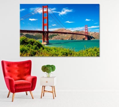 Golden Gate Bridge San Francisco Canvas Print-Canvas Print-CetArt-1 Panel-24x16 inches-CetArt