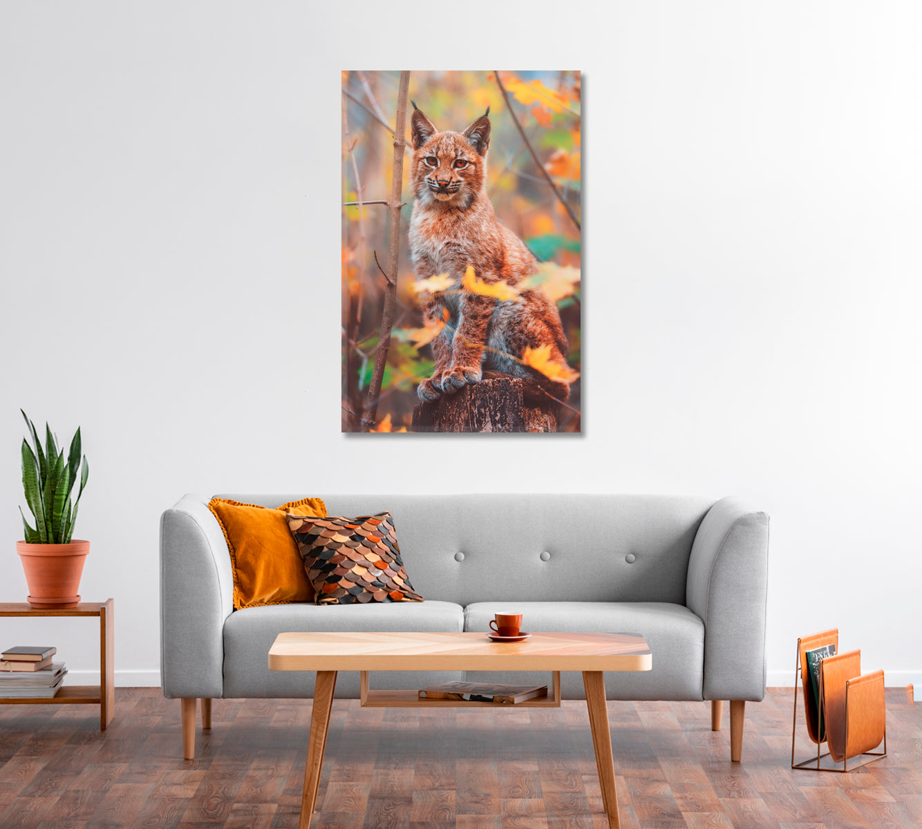 European Lynx Kitten Canvas Print-Canvas Print-CetArt-1 panel-16x24 inches-CetArt