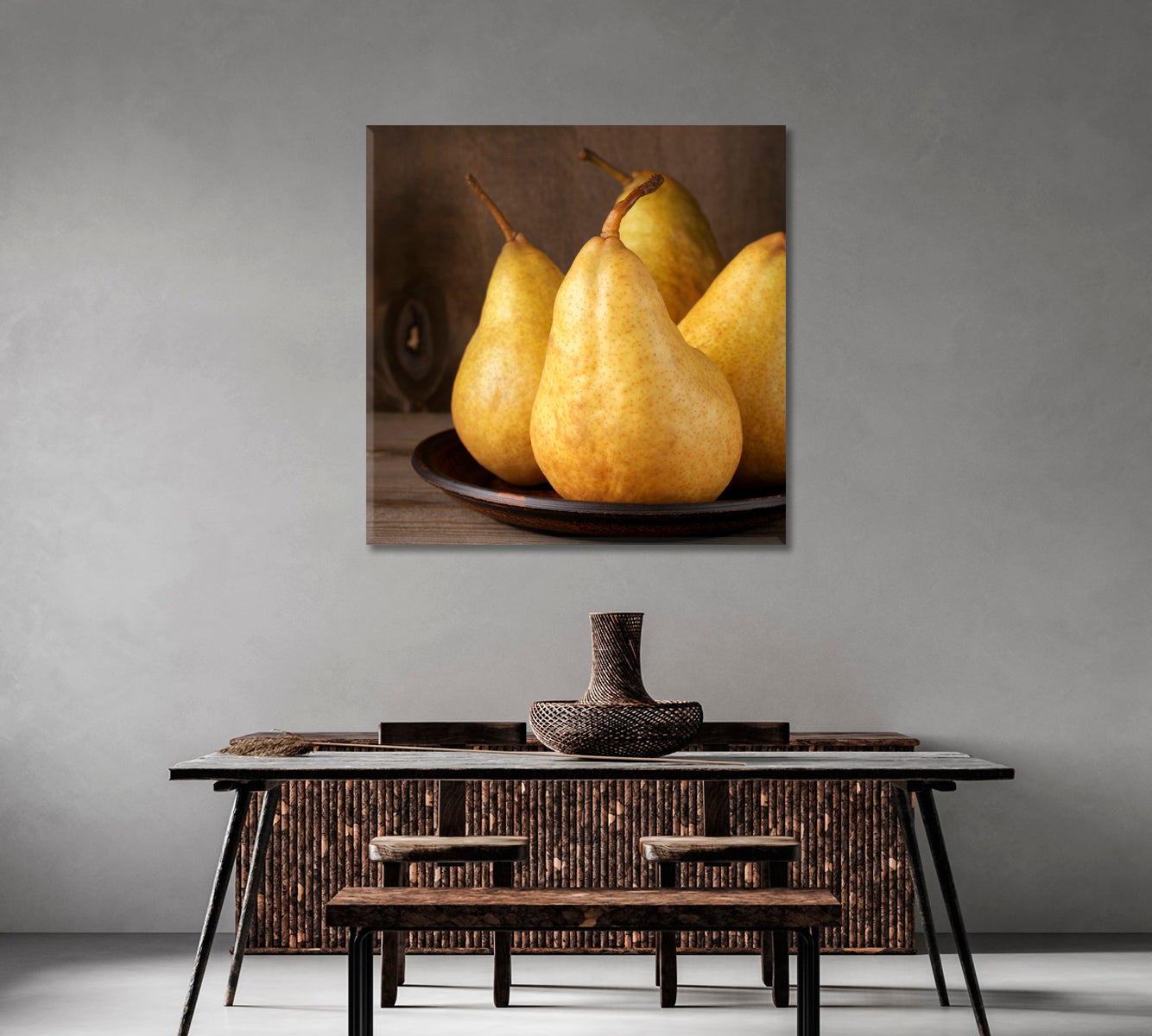 Ripe Pears Canvas Print-Canvas Print-CetArt-1 panel-12x12 inches-CetArt