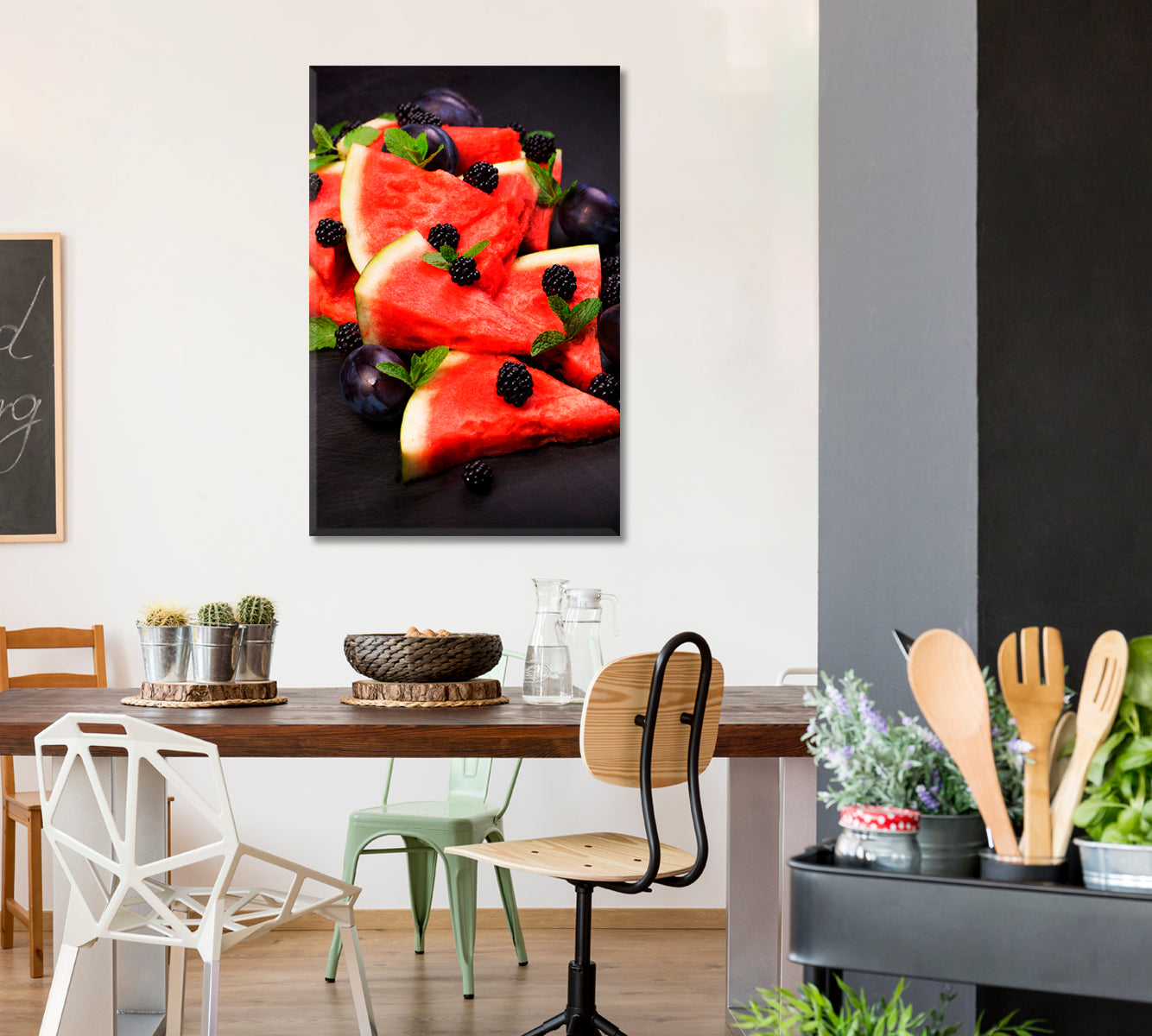 Watermelon Slices Canvas Print-Canvas Print-CetArt-1 panel-16x24 inches-CetArt