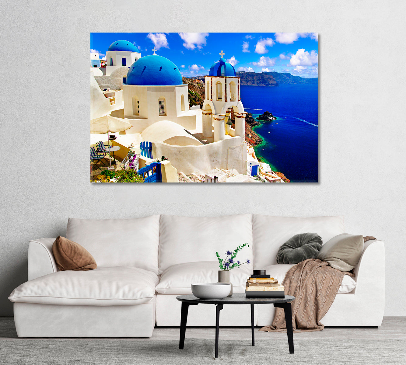 Santorini Oia Village Greece Cyclades Canvas Print-Canvas Print-CetArt-1 Panel-24x16 inches-CetArt