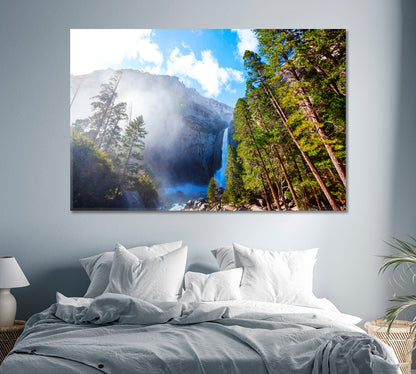 Waterfalls in Yosemite National Park California Canvas Print-Canvas Print-CetArt-1 Panel-24x16 inches-CetArt