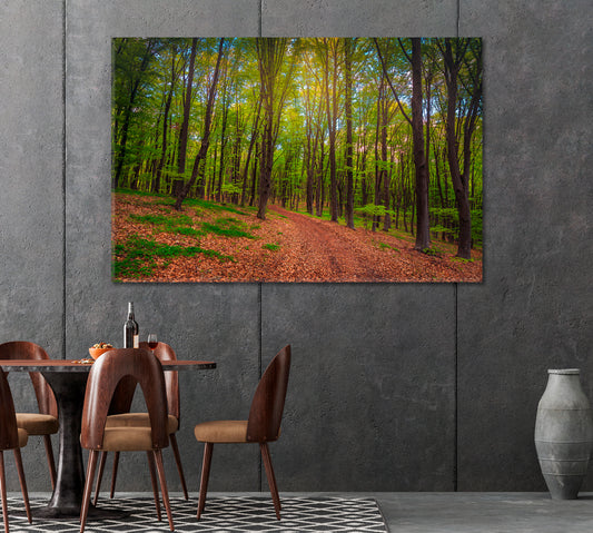 Spring Forest Landscape Canvas Print-Canvas Print-CetArt-1 Panel-24x16 inches-CetArt