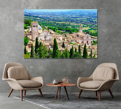 Medieval Assisi Town Umbria Italy Canvas Print-Canvas Print-CetArt-1 Panel-24x16 inches-CetArt