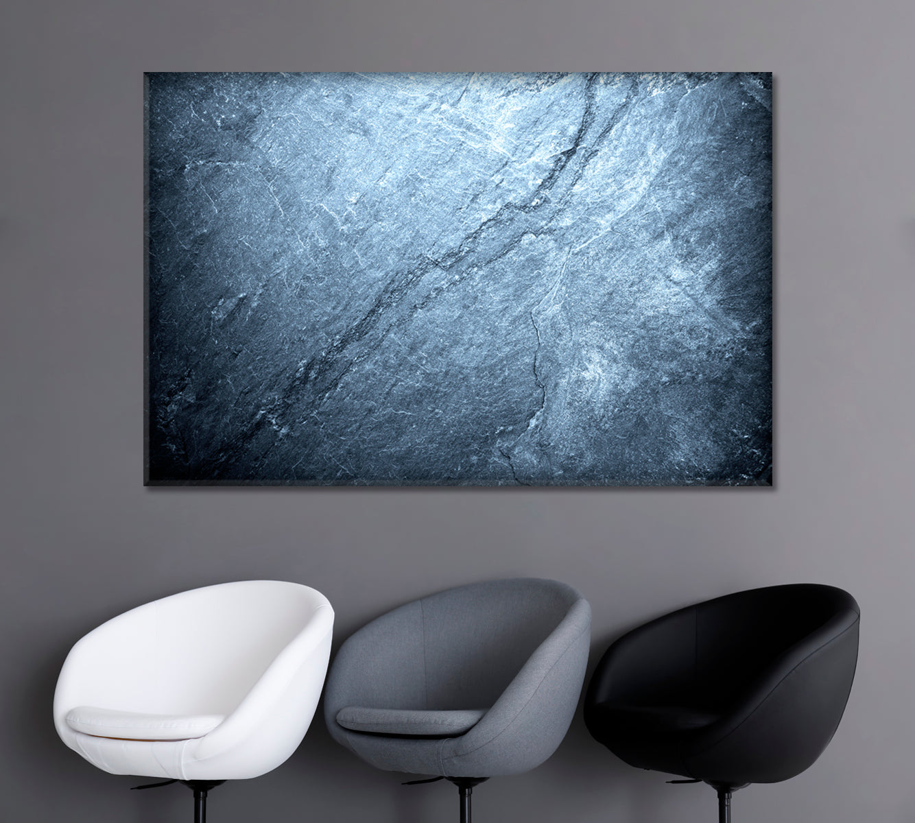 Dark Gray Abstract Grunge Pattern Canvas Print-Canvas Print-CetArt-1 Panel-24x16 inches-CetArt