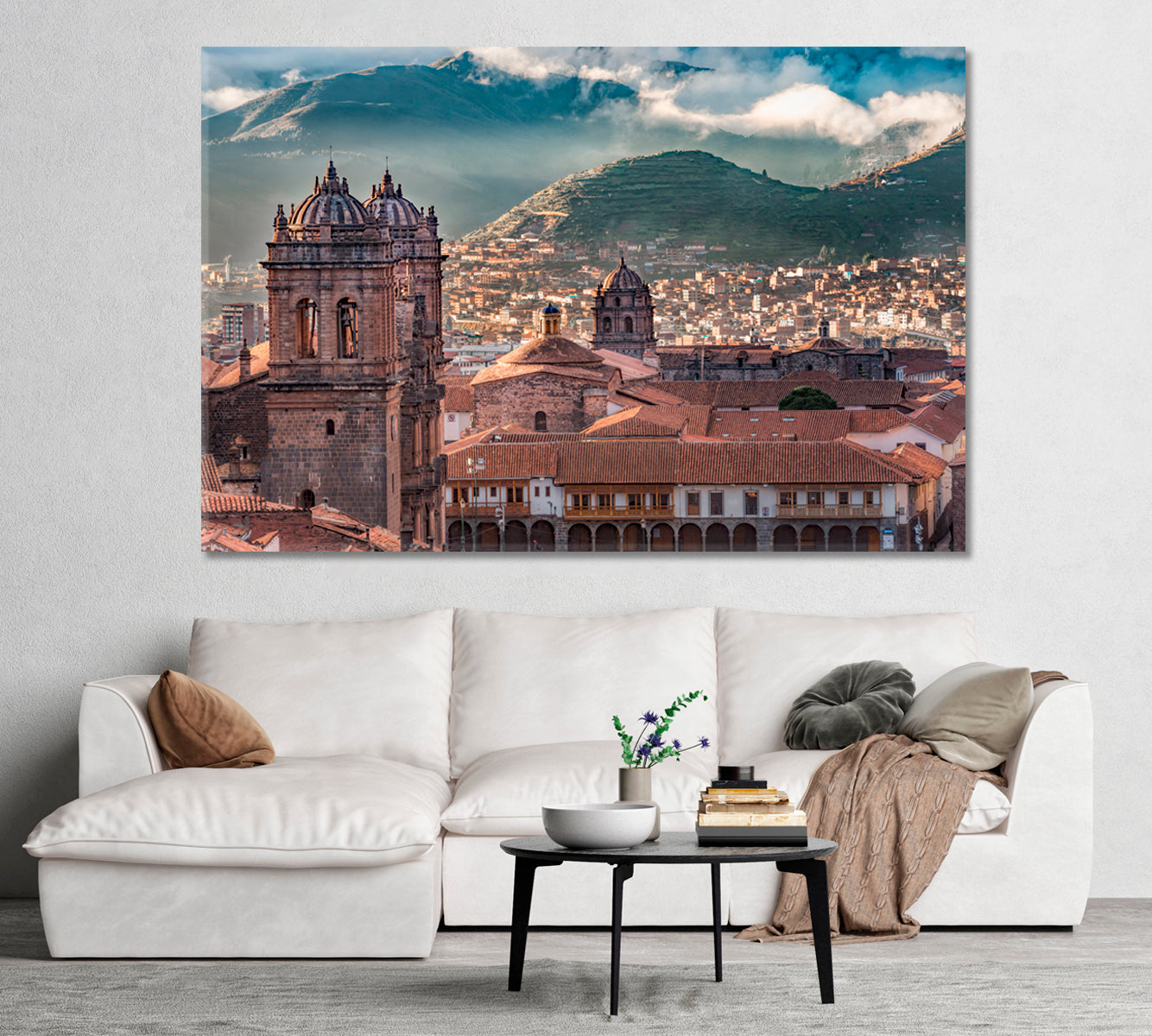 Sunrise on Mount Eden at Plaza De Armas Cusco Peru Canvas Print-Canvas Print-CetArt-1 Panel-24x16 inches-CetArt