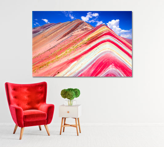 Vinicunca Rainbow Mountain Peru Canvas Print-Canvas Print-CetArt-1 Panel-24x16 inches-CetArt