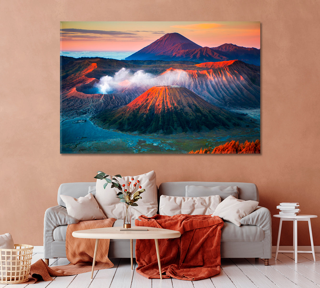 Active Volcano Bromo in Indonesia Canvas Print-Canvas Print-CetArt-1 Panel-24x16 inches-CetArt