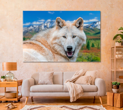 Northwestern Wolf Canvas Print-Canvas Print-CetArt-1 Panel-24x16 inches-CetArt