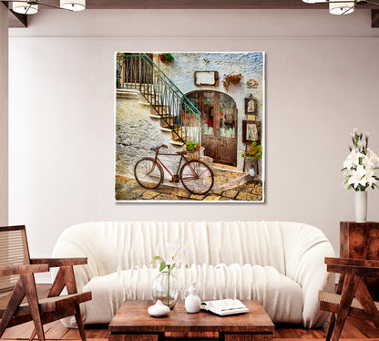 Old Street of Italy Canvas Print-Canvas Print-CetArt-1 panel-12x12 inches-CetArt