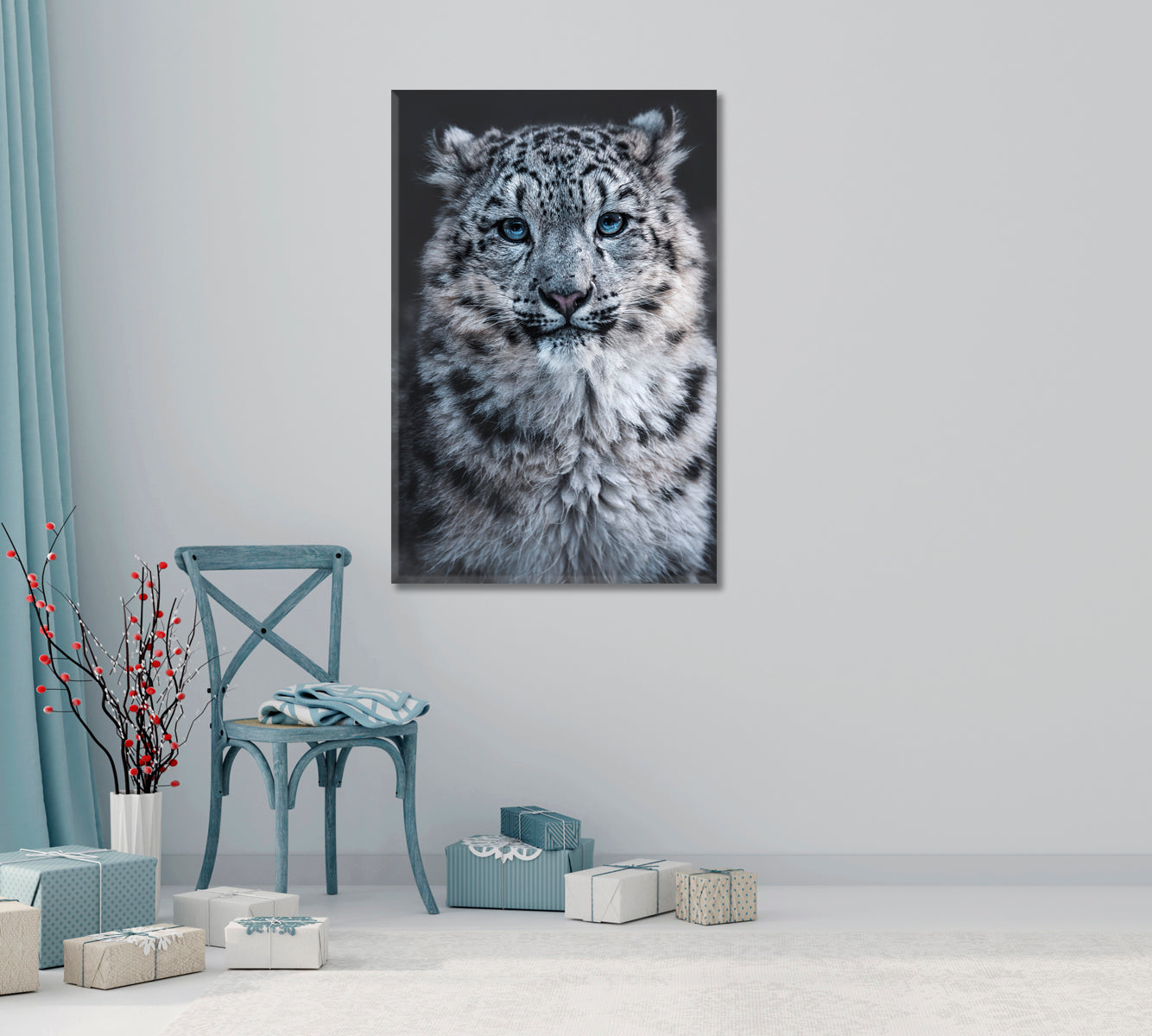 Snow Leopard Canvas Print-Canvas Print-CetArt-1 panel-16x24 inches-CetArt