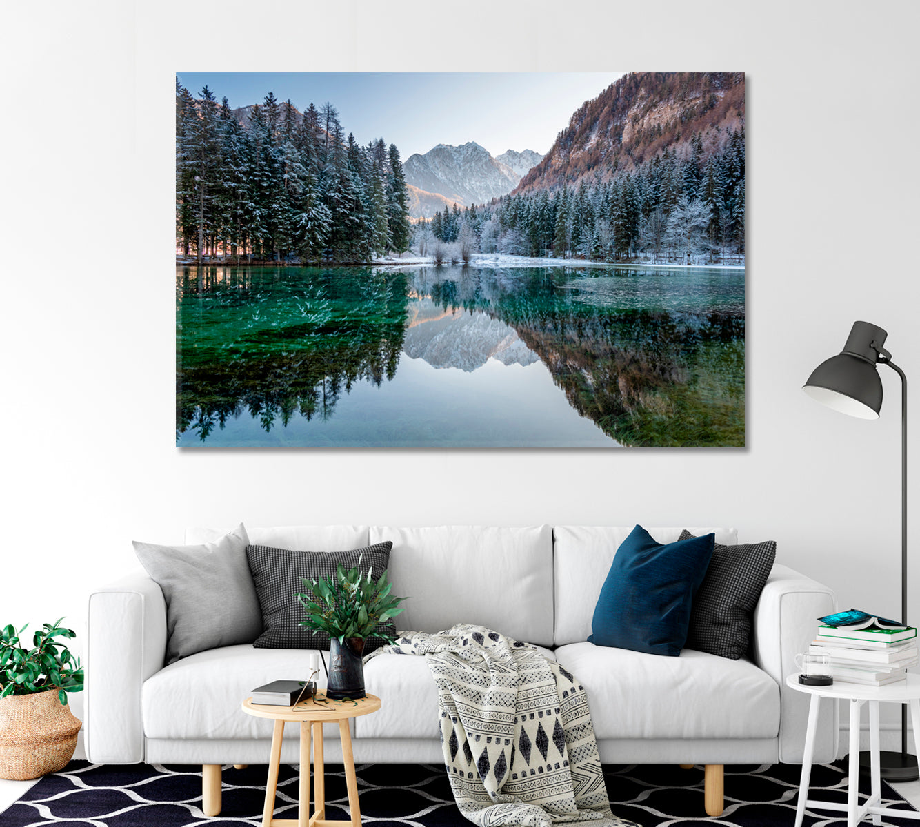 Plansarsko Jezero in Winter Slovenia Canvas Print-Canvas Print-CetArt-1 Panel-24x16 inches-CetArt