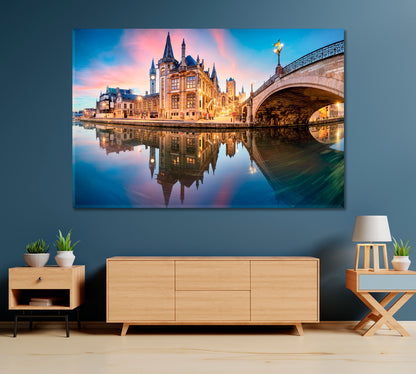 Ghent Belgium Canvas Print-Canvas Print-CetArt-1 Panel-24x16 inches-CetArt