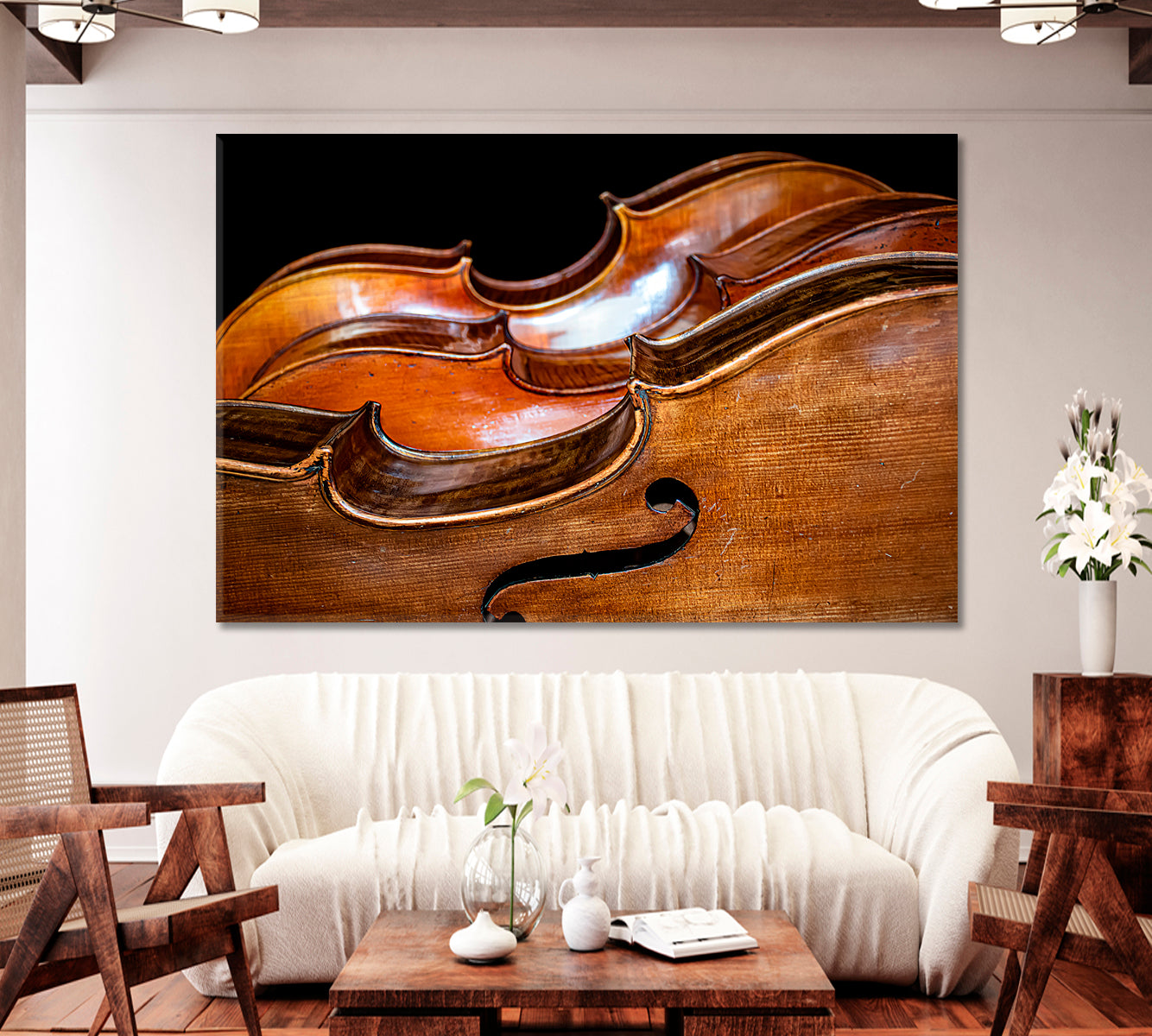 Three Beautiful Cellos Canvas Print-Canvas Print-CetArt-1 Panel-24x16 inches-CetArt