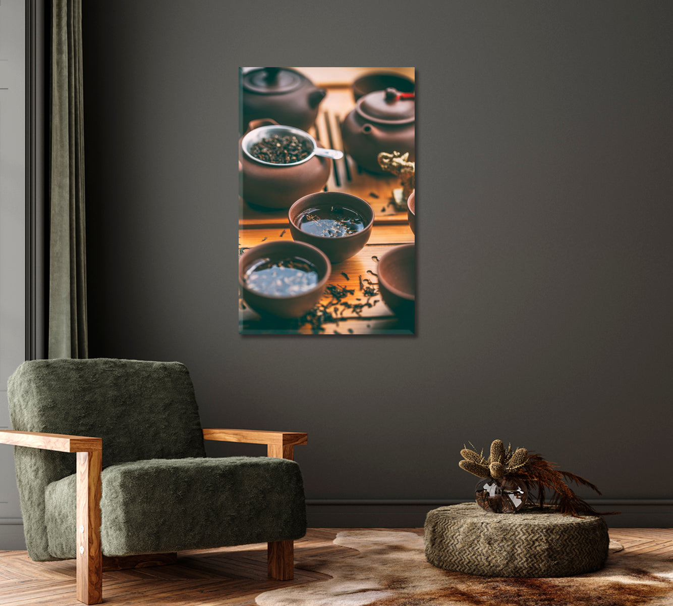 Chinese Tea Ceremony Canvas Print-Canvas Print-CetArt-1 panel-16x24 inches-CetArt